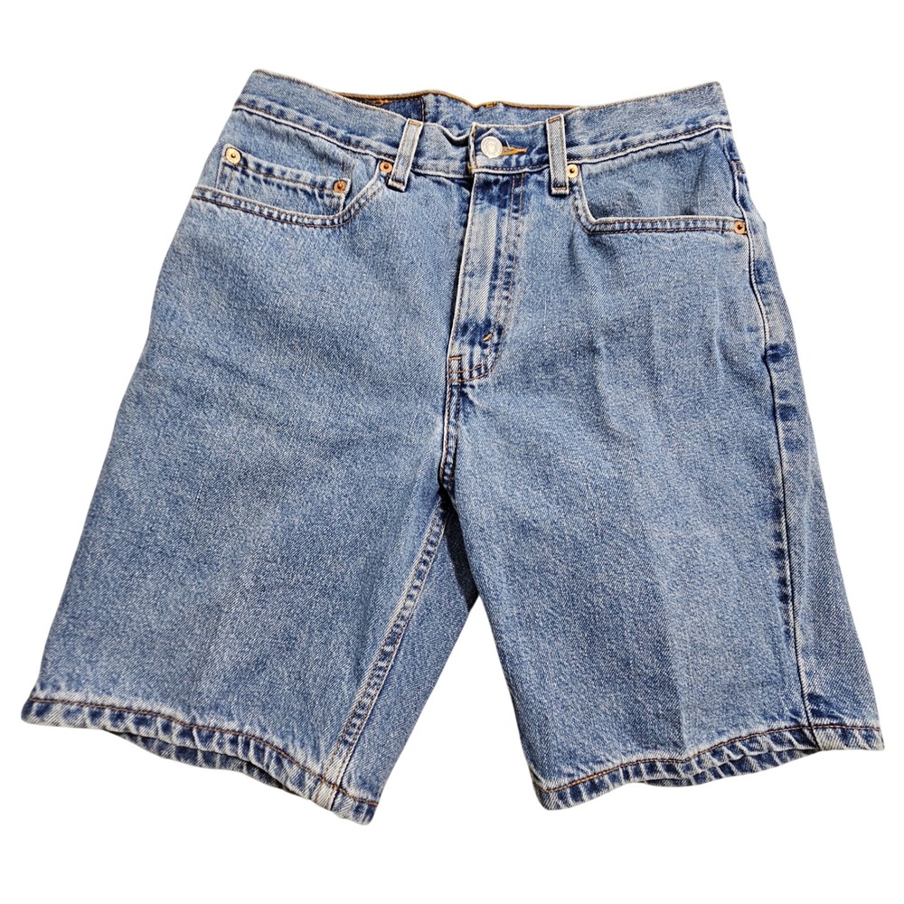 Levi's 505 Regular Fit Shorts W31 Blue Medium Wash Denim Vintage 90s